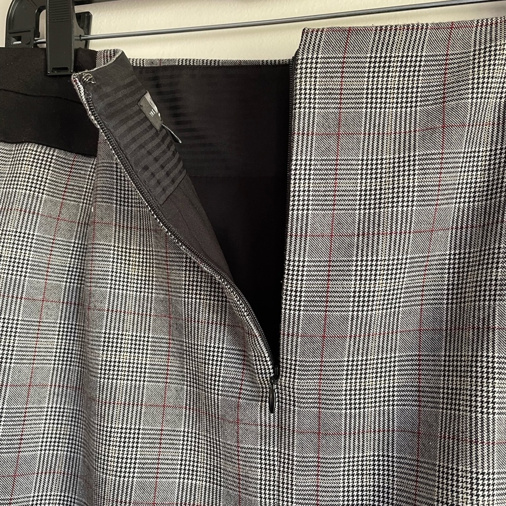 The Limited Gray Plaid Pencil Mini Skirt Size 14 - Picture 4 of 5